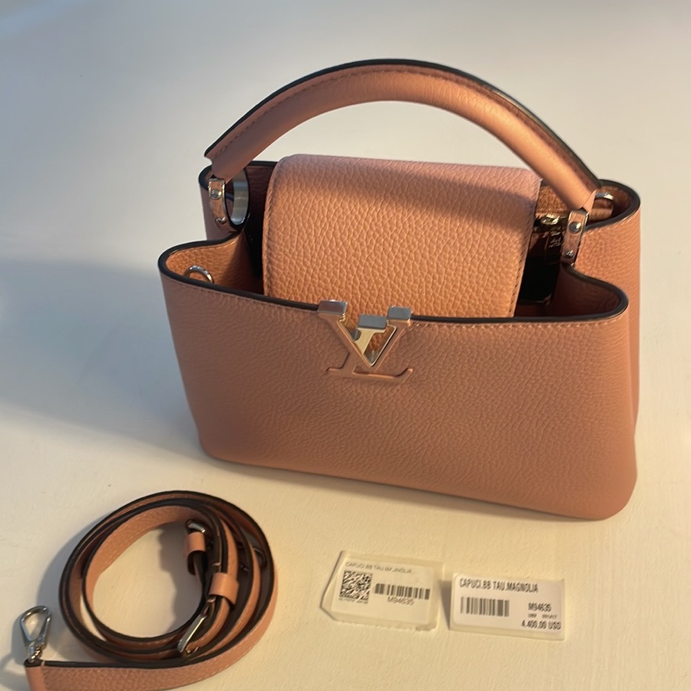 Louis Vuitton Pink Monogram Capucines BB bag.